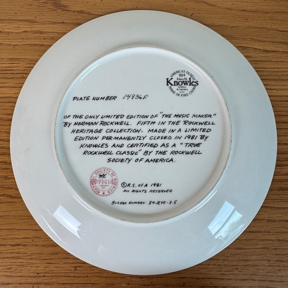 Norman Rockwell Heritage Collection Plates Set of 3‎ 1980s Vintage Gallery Wall - Picture 4 of 9